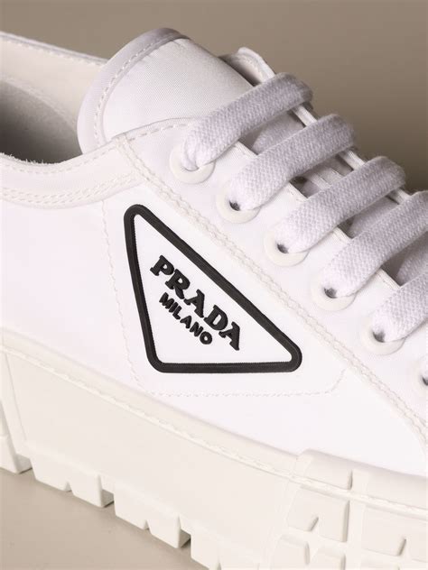 prada white tennis shoes